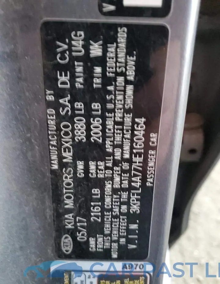 3KPFL4A77HE160464# 12