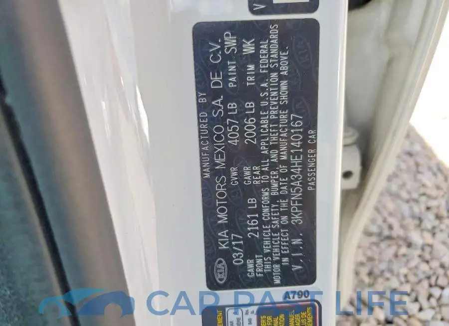 3KPFN5A34HE140167# 12