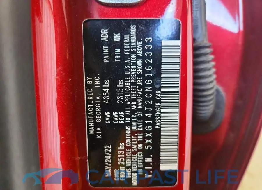 5XXG14J20NG162333# 13