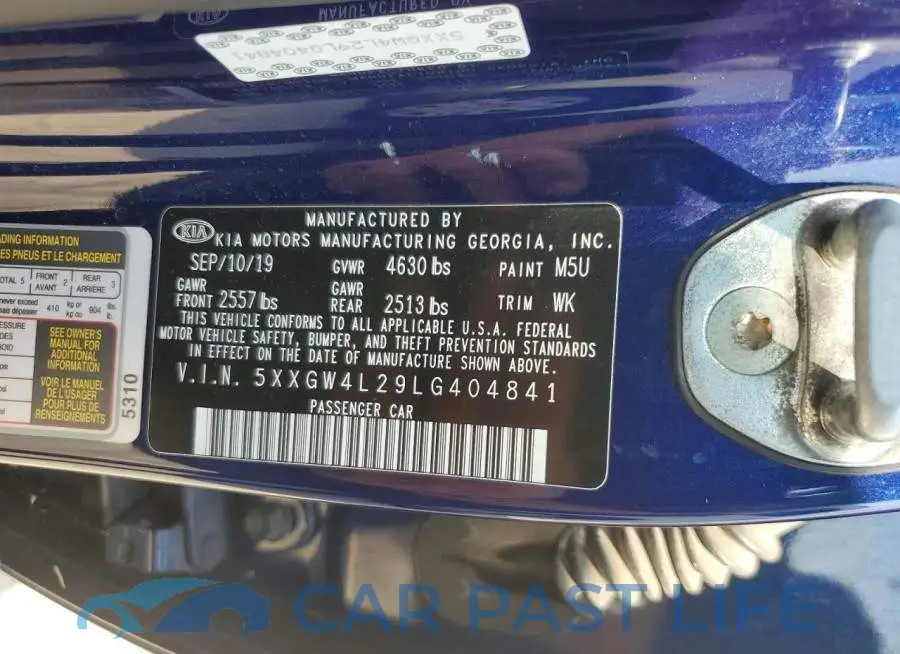 5XXGW4L29LG404841# 12