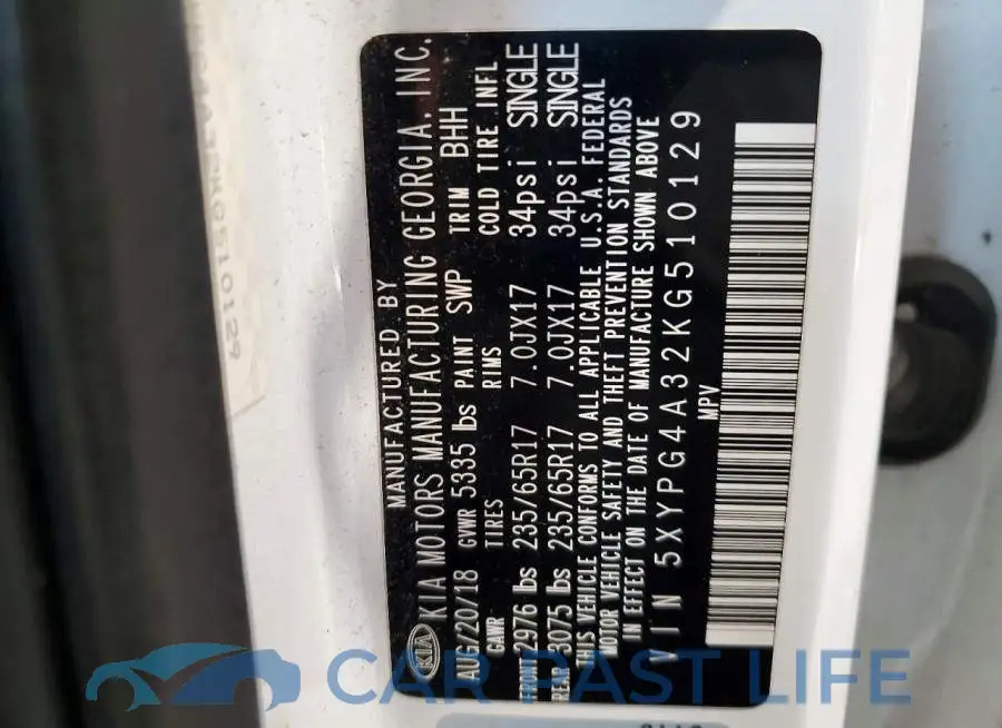 5XYPG4A32KG510129# 13