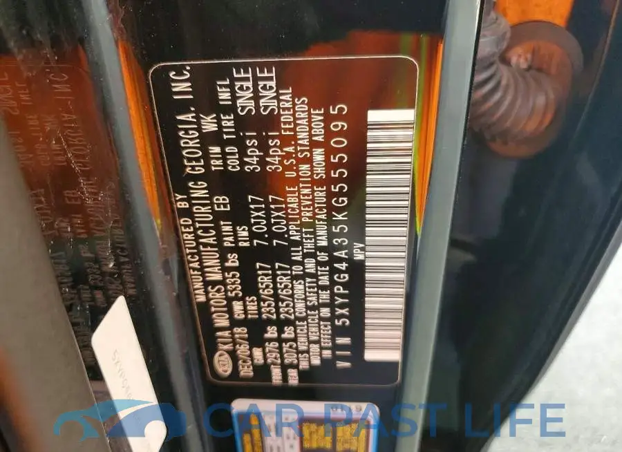 5XYPG4A35KG555095# 13