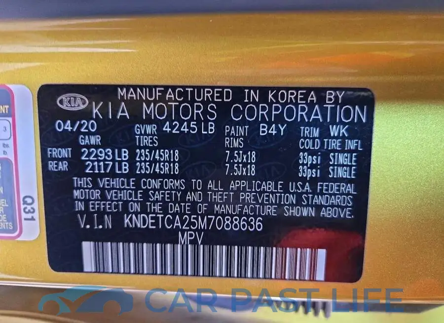 KNDETCA25M7088636# 13