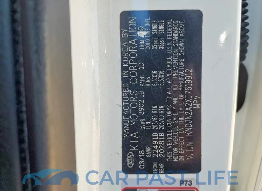 KNDJN2A2XJ7619912# 13