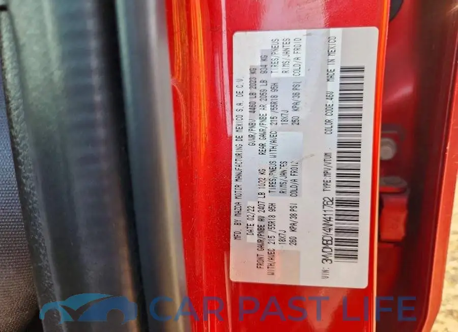 3MVDMBDY4NM411762# 13