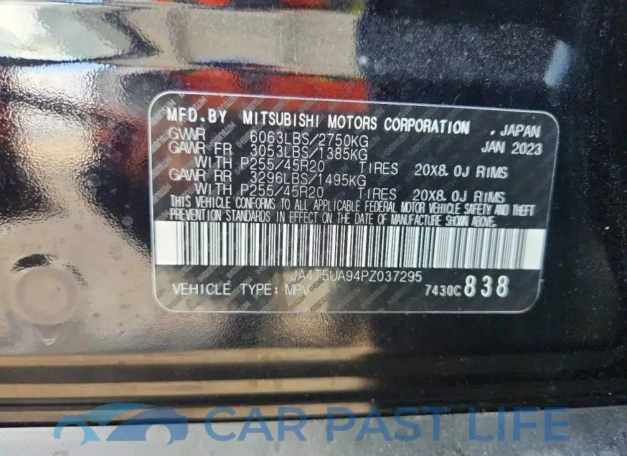 JA4T5UA94PZ037295# 14