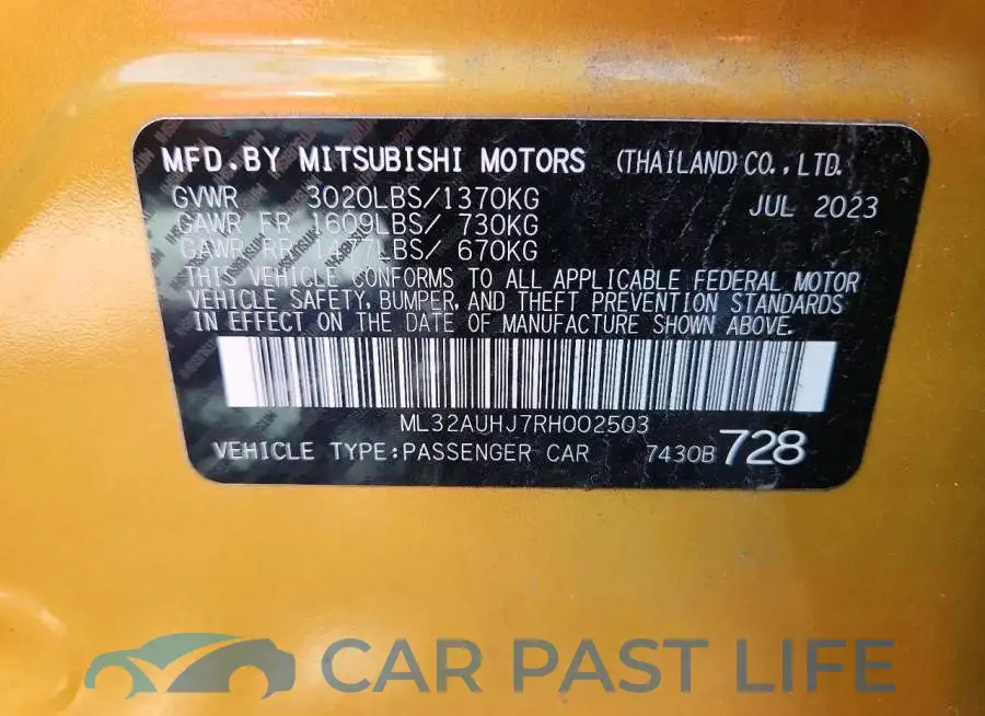 ML32AUHJ7RH002503# 12