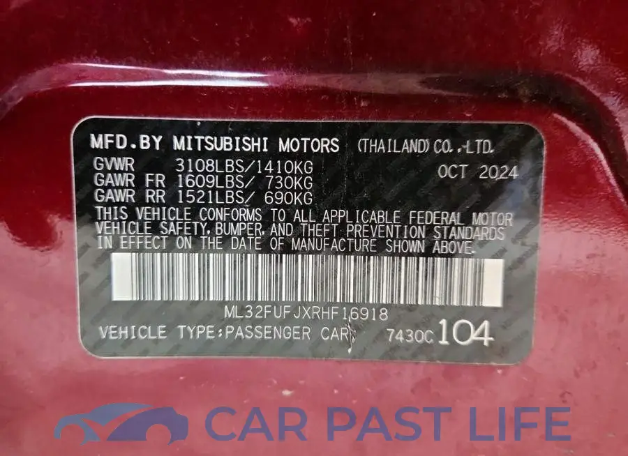 ML32FUFJXRHF16918# 12