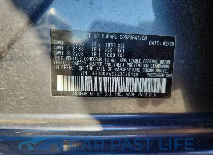 4S3GKAA62J3615148# 12