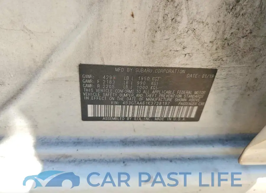 4S3GTAA61K3728197# 12