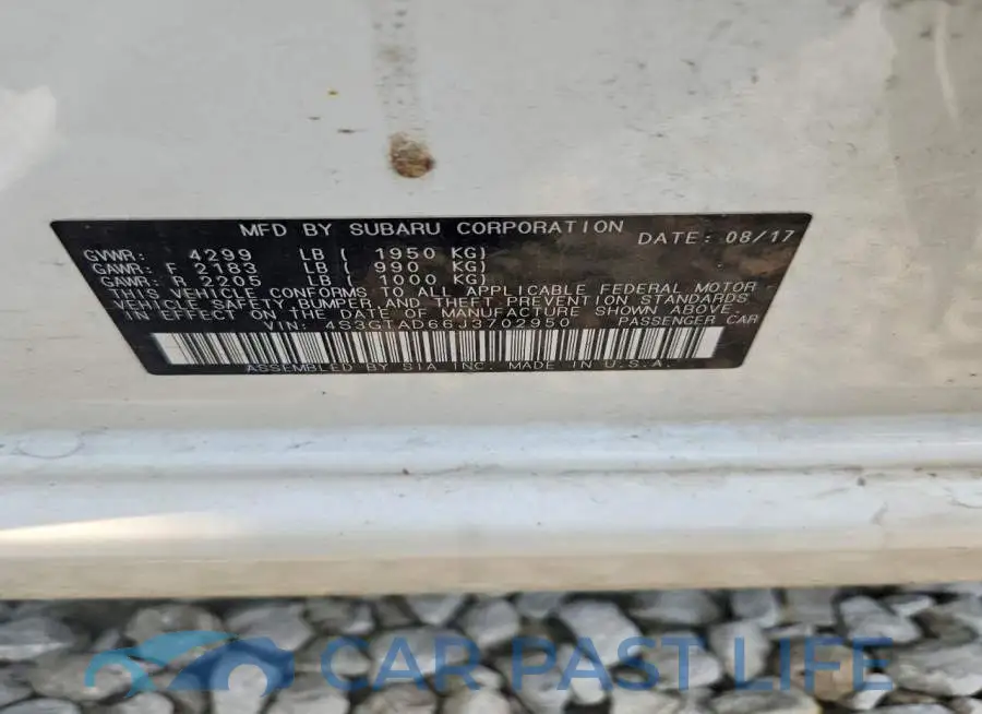 4S3GTAD66J3702950# 13