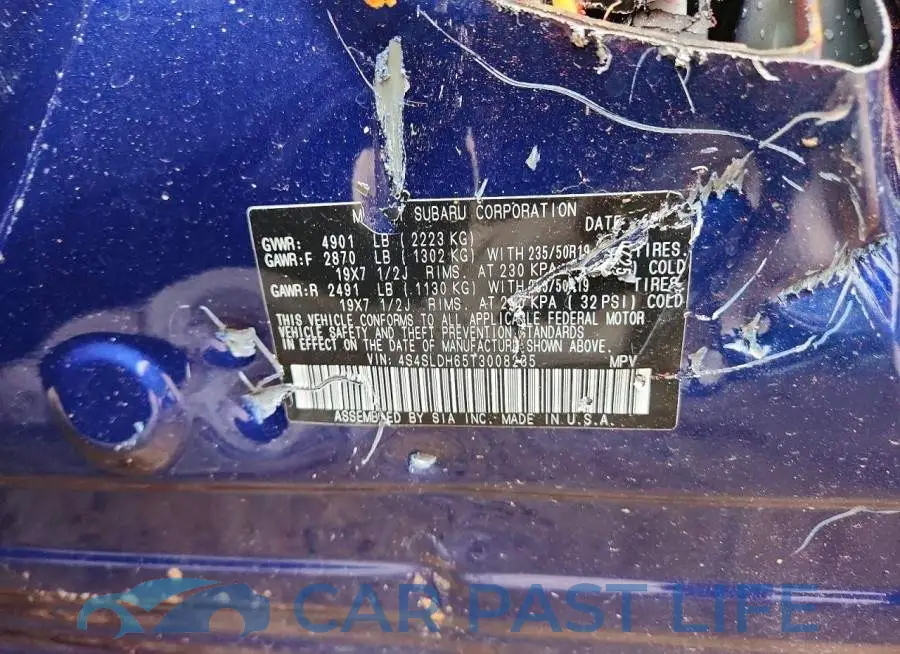 4S4SLDH65T3008285# 13