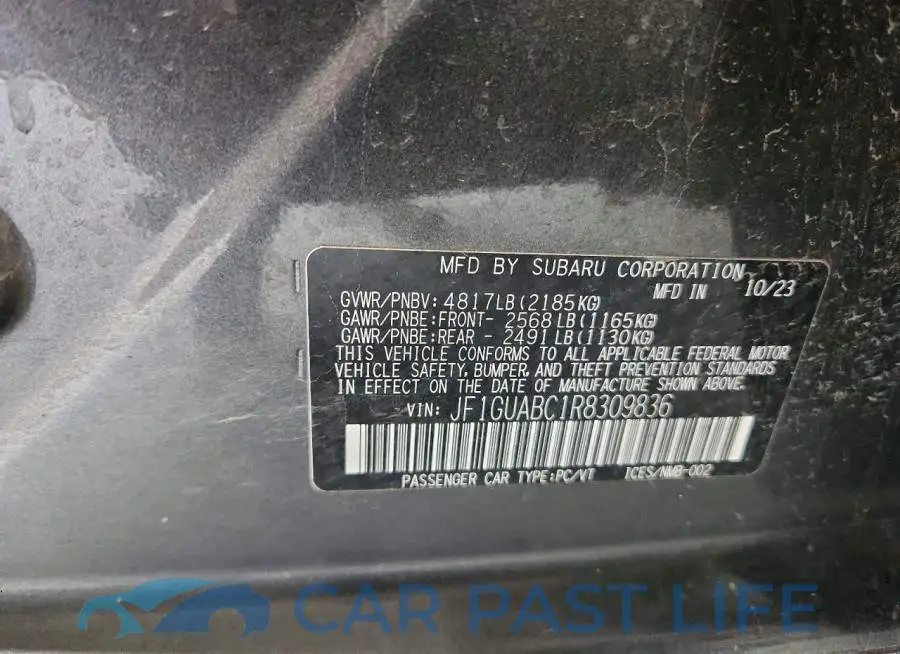 JF1GUABC1R8309836# 13