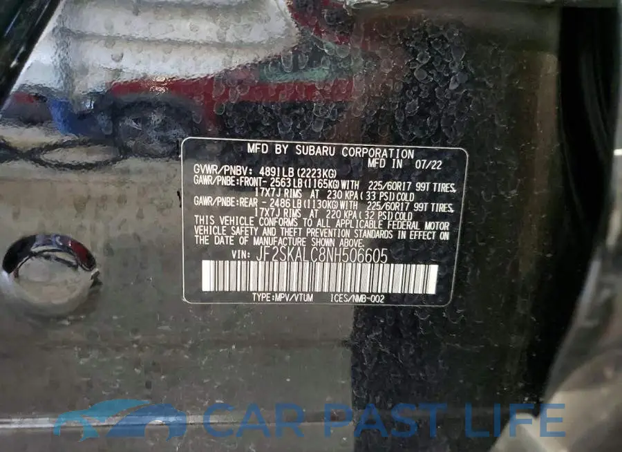 JF2SKALC8NH506605# 13