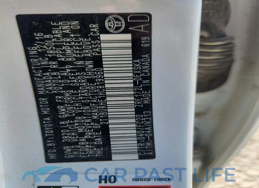 2T1BURHE1HC819960# 13