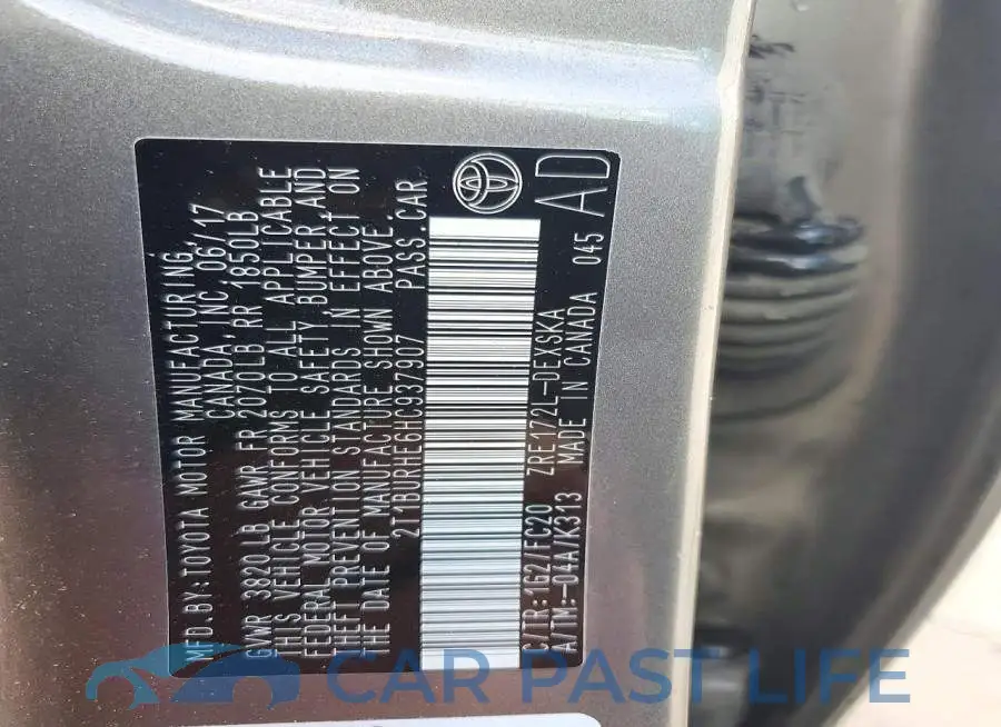 2T1BURHE6HC937907# 13