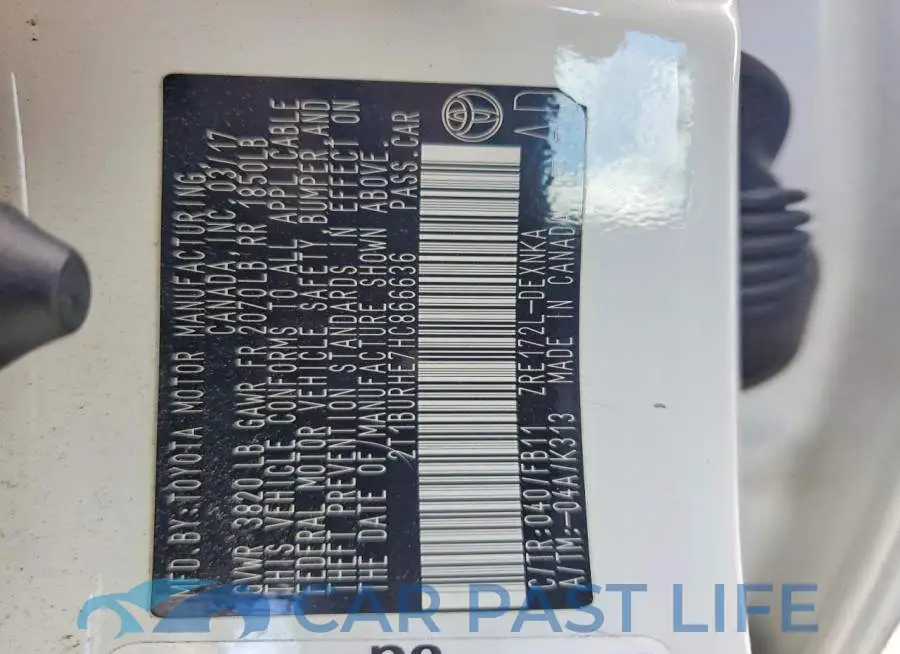 2T1BURHE7HC866636# 13