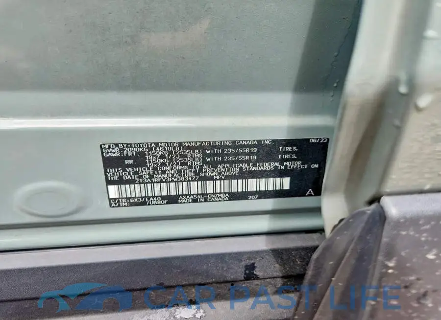 2T3A1RFV3PW383477# 13