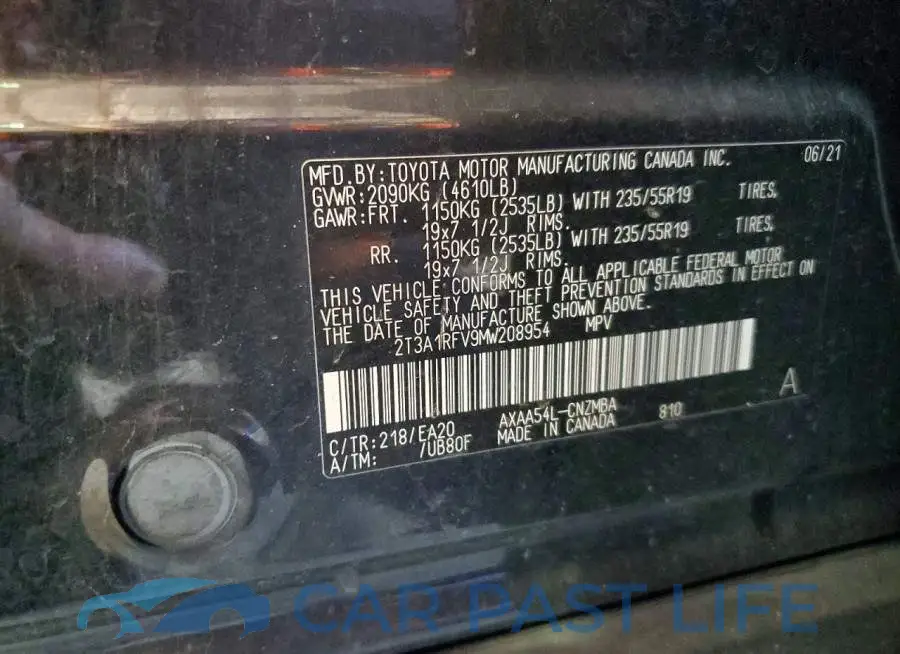 2T3A1RFV9MW208954# 13