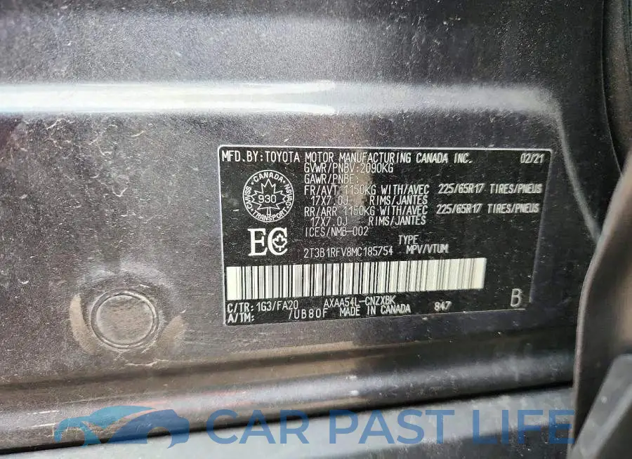 2T3B1RFV8MC185754# 13