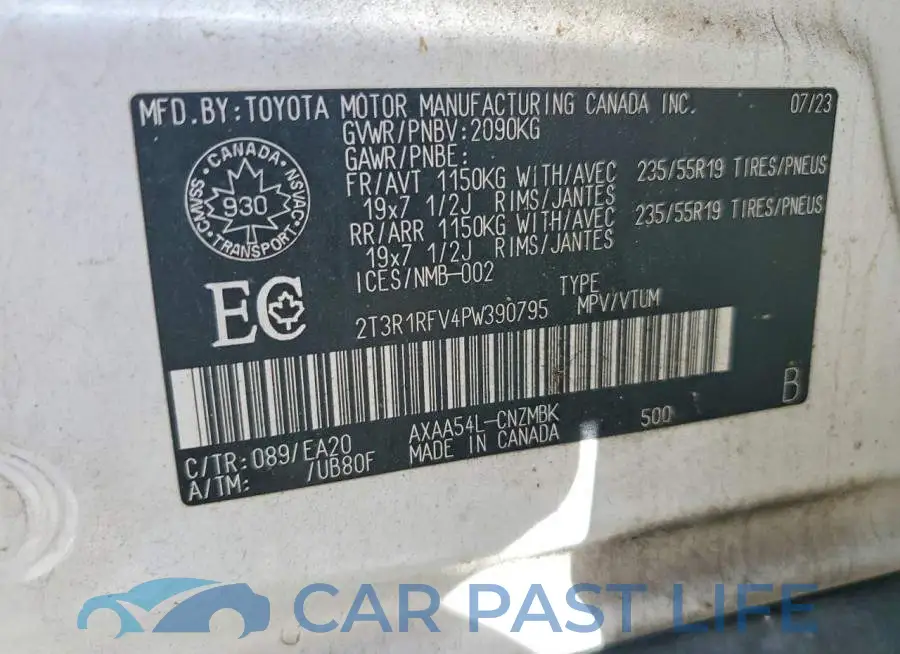 2T3R1RFV4PW390795# 13