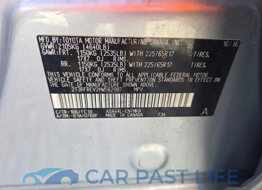 2T3RFREV2HW562987# 13