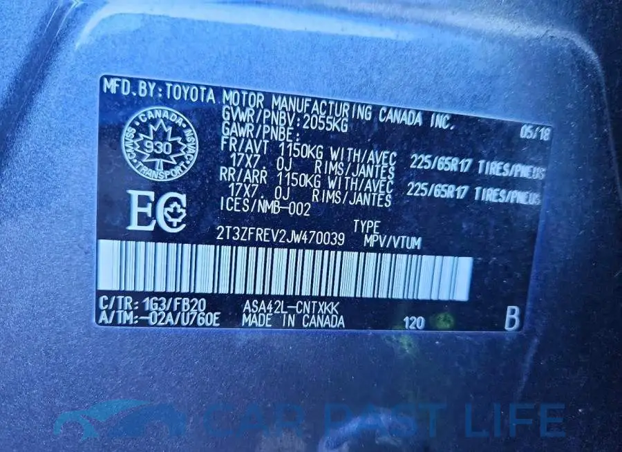 2T3ZFREV2JW470039# 13