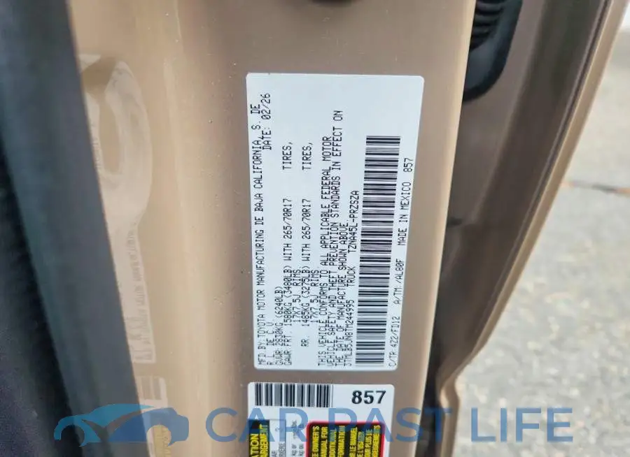 3TMLB5JN8TM244995# 13