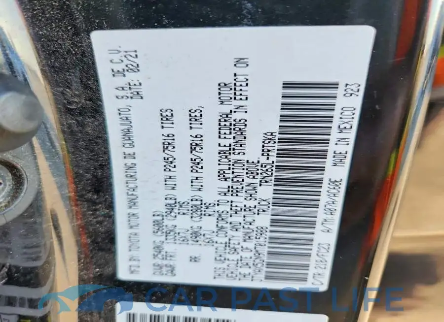 3TYAX5GN9MT015988# 12