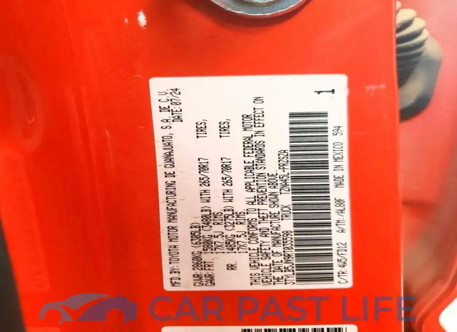 3TYLB5JN9RT035598# 12