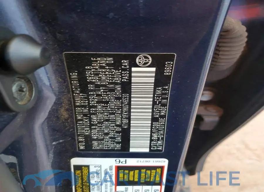 4T1BF1FK1HU746530# 12