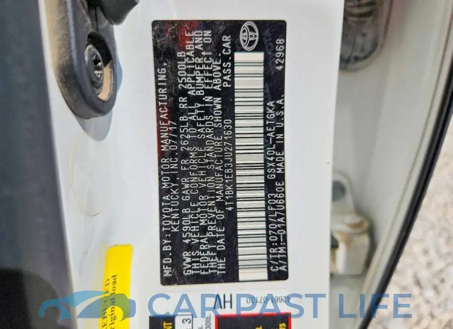 4T1BK1EB3JU271630# 13