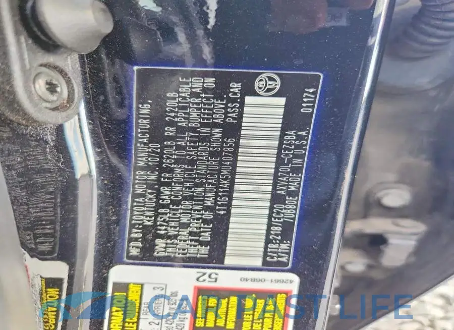 4T1G11AK5MU407856# 12