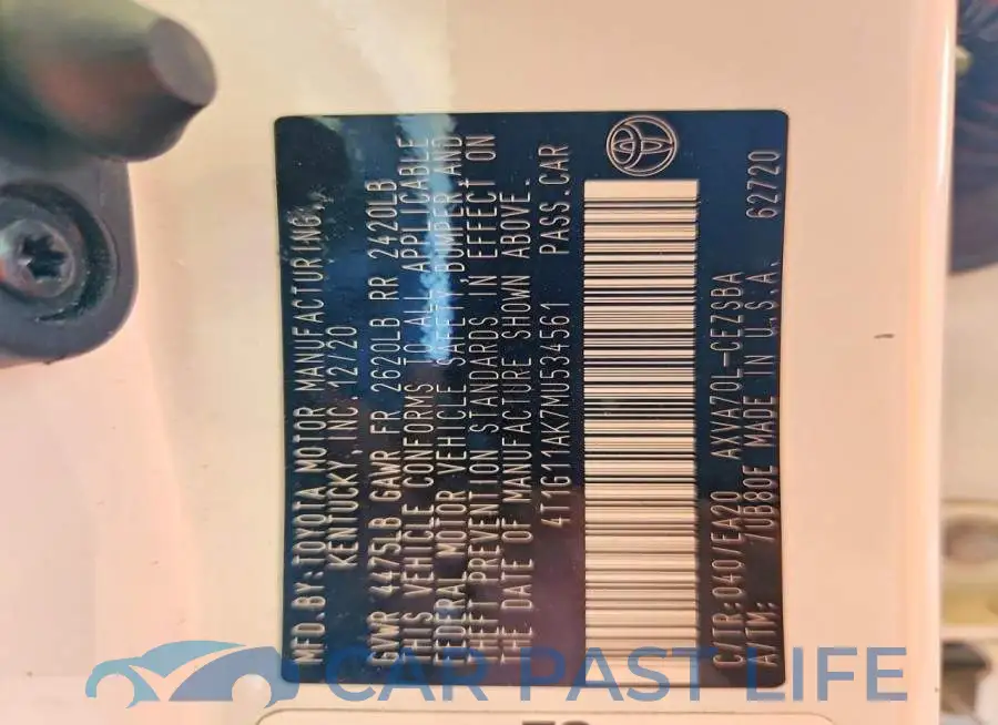 4T1G11AK7MU534561# 12