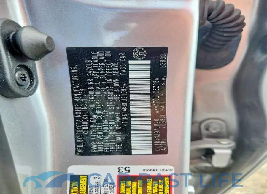 4T1K61AK8LU310984# 12