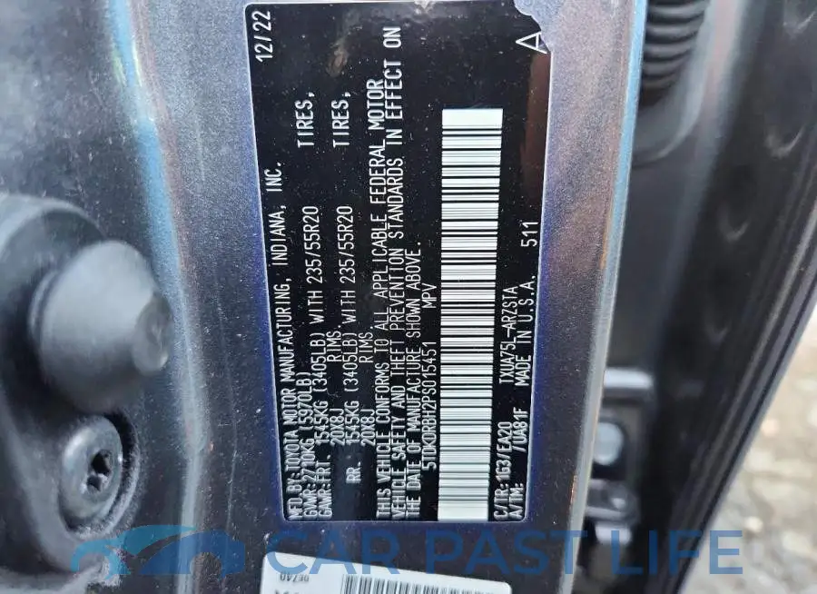 5TDKDRBH2PS015451# 13