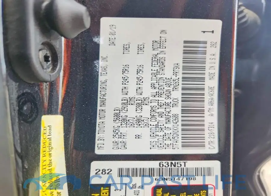5TFAX5GN1KX142608# 12
