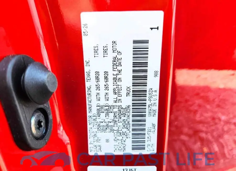5TFLA5DB4TX418396# 12