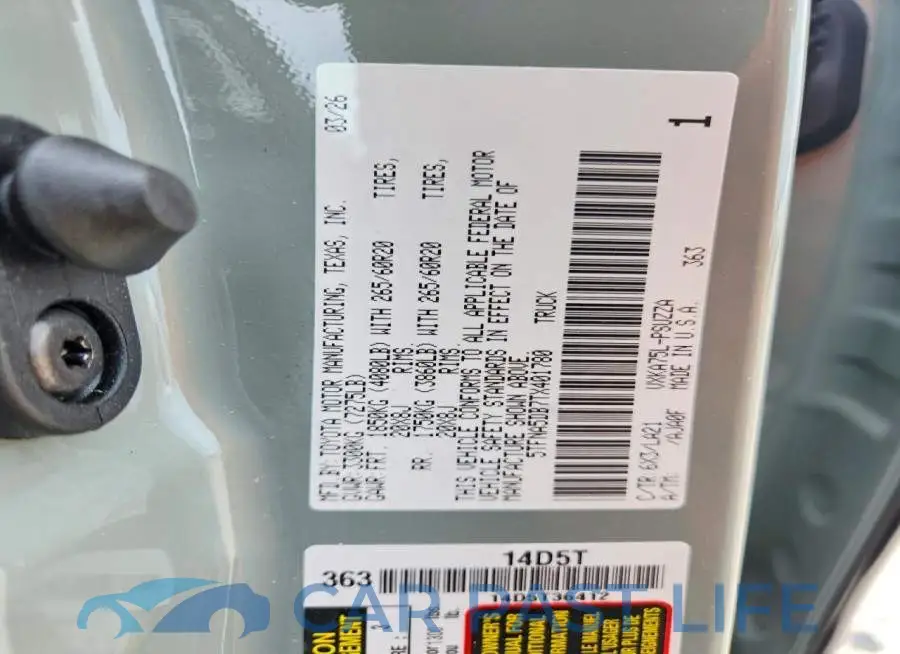 5TFNA5DB7TX401780# 12