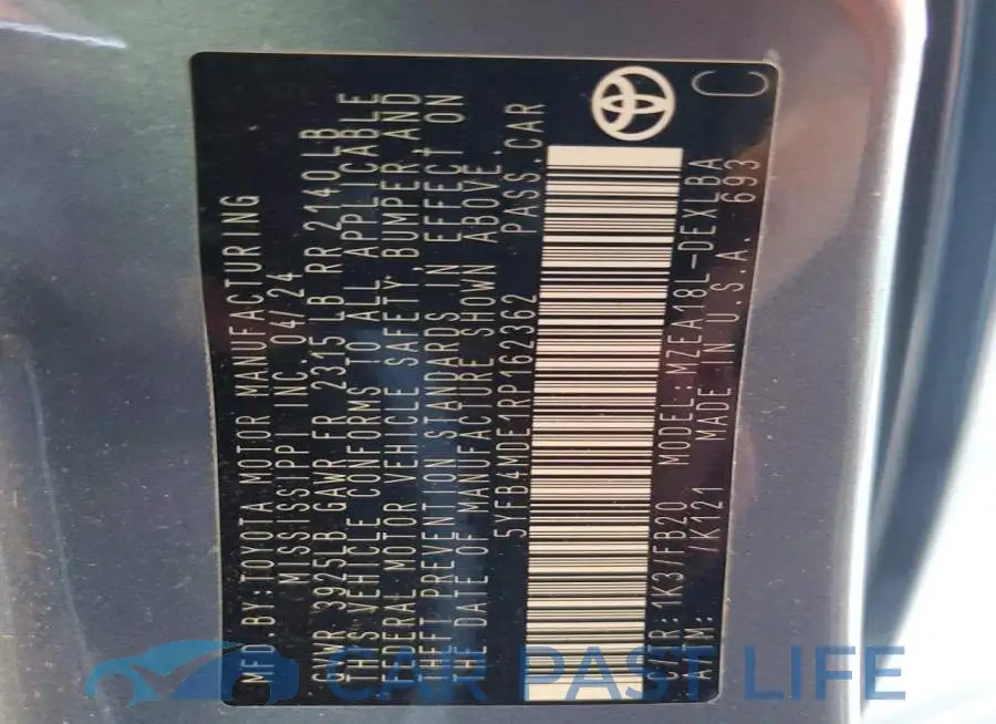 5YFB4MDE1RP162362# 13