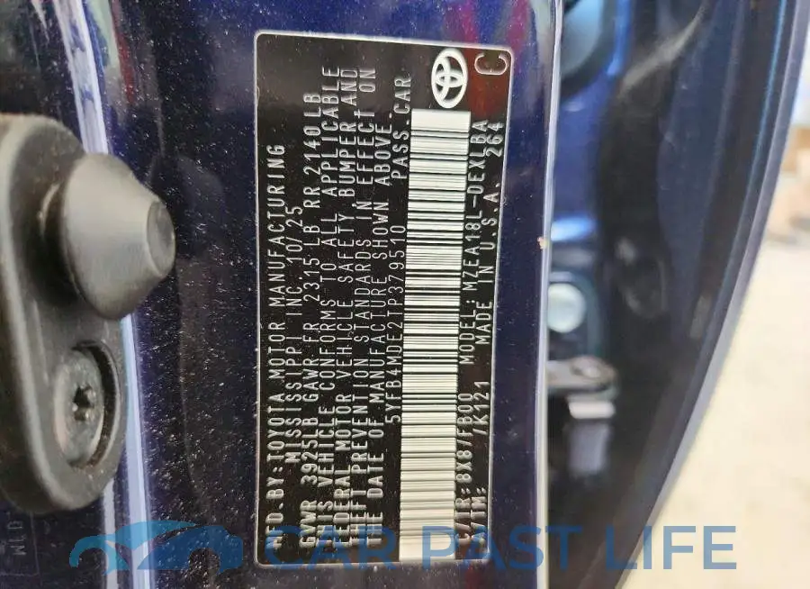 5YFB4MDE2TP379510# 13