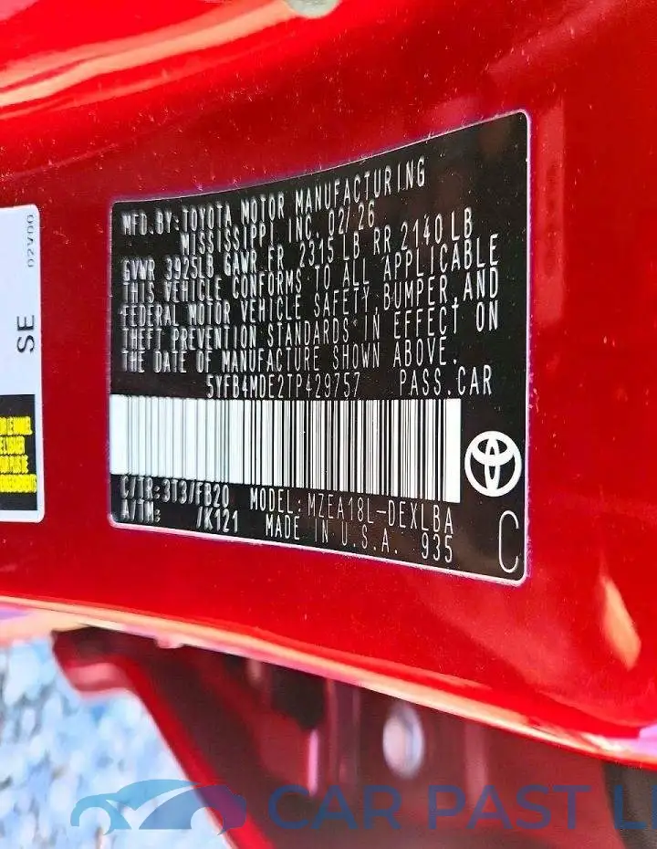 5YFB4MDE2TP429757# 13
