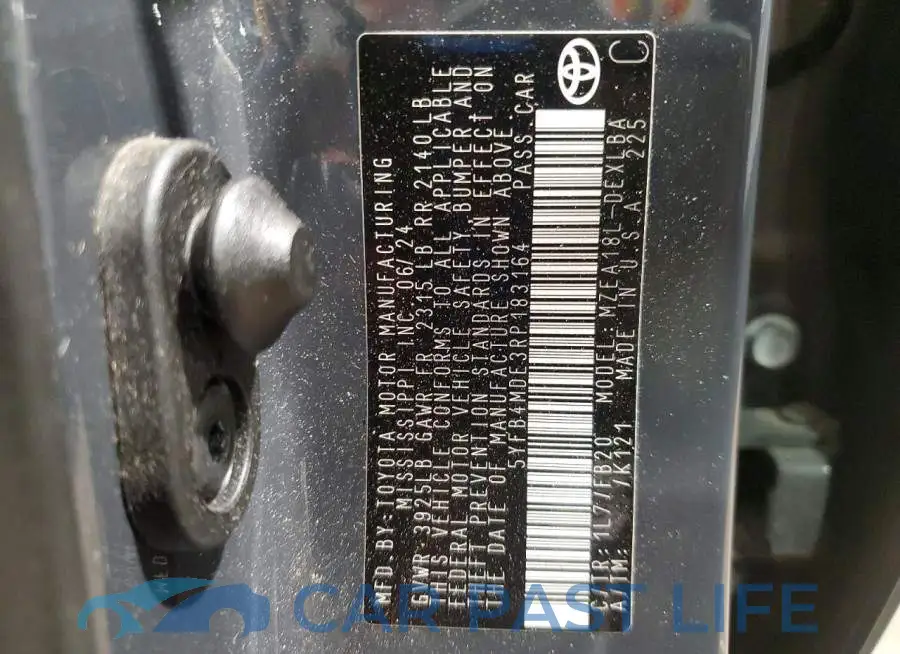 5YFB4MDE3RP183164# 13