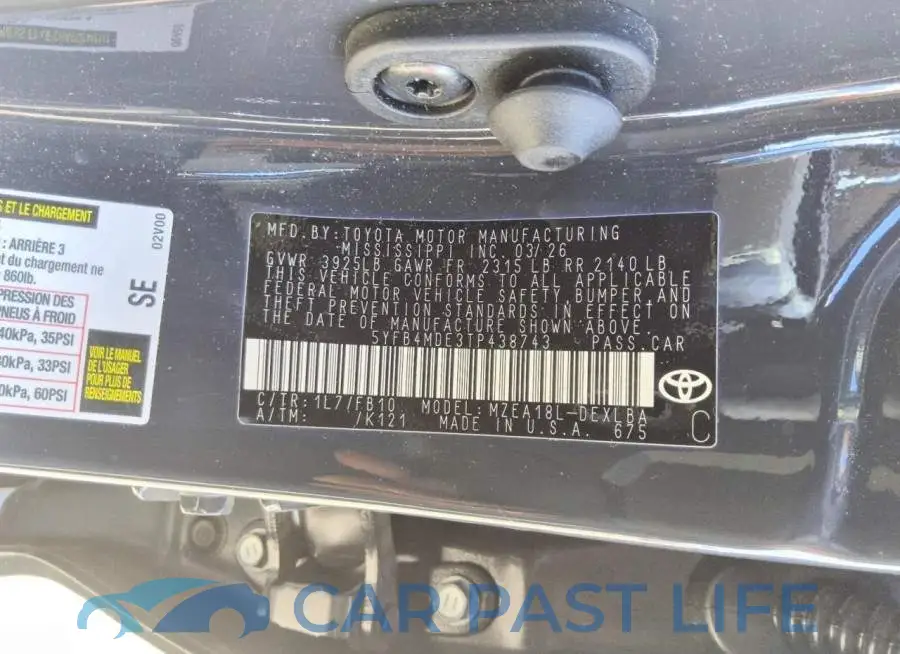 5YFB4MDE3TP438743# 12