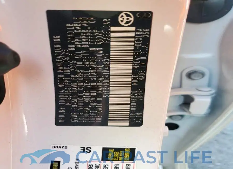 5YFB4MDE4TP468317# 13