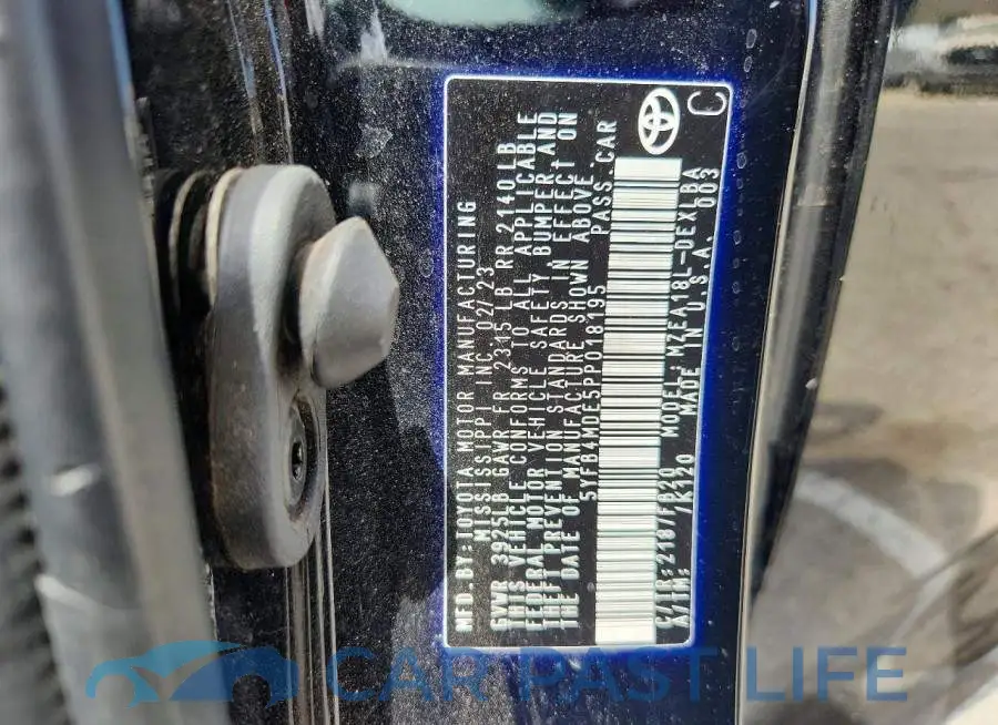5YFB4MDE5PP018195# 12