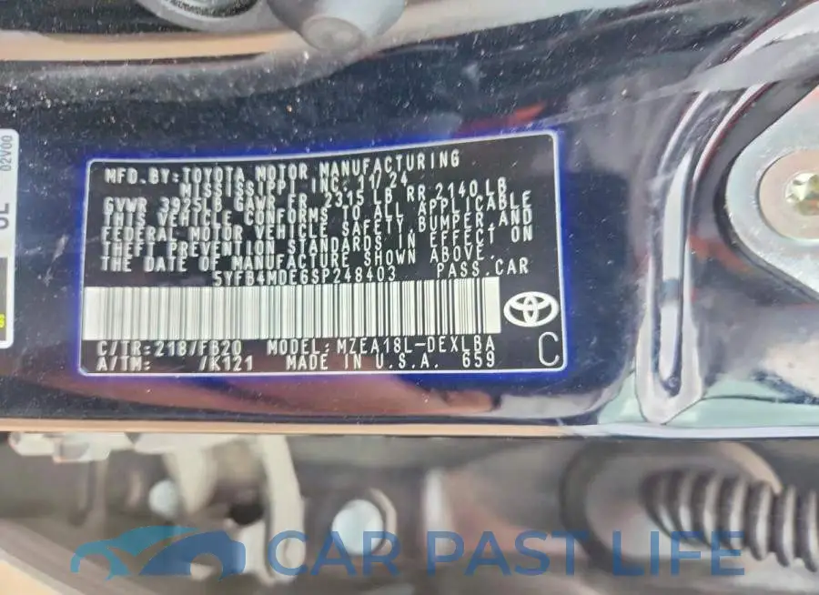 5YFB4MDE6SP248403# 12