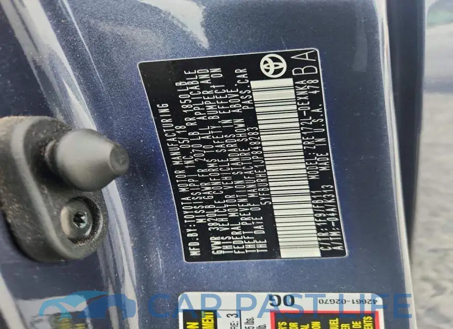 5YFBURHE1JP848283# 12