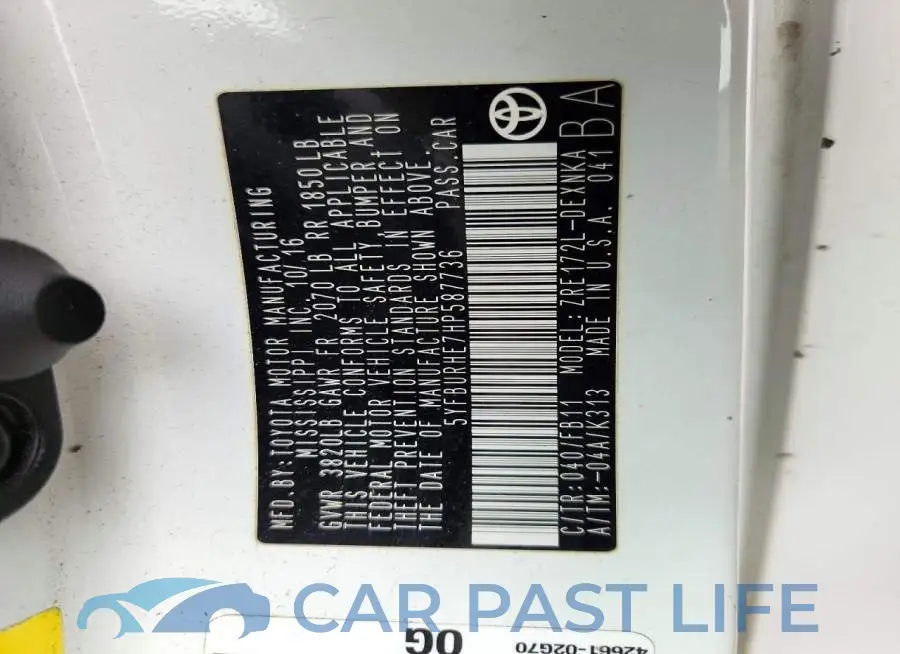 5YFBURHE7HP587736# 13