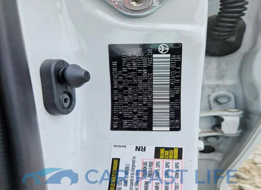 5YFS4MCE8RP201420# 12